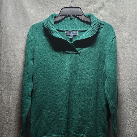 Karen Scott Emerald green sweater, Womens, 100% Cotton, EUC - Picture 4 of 5